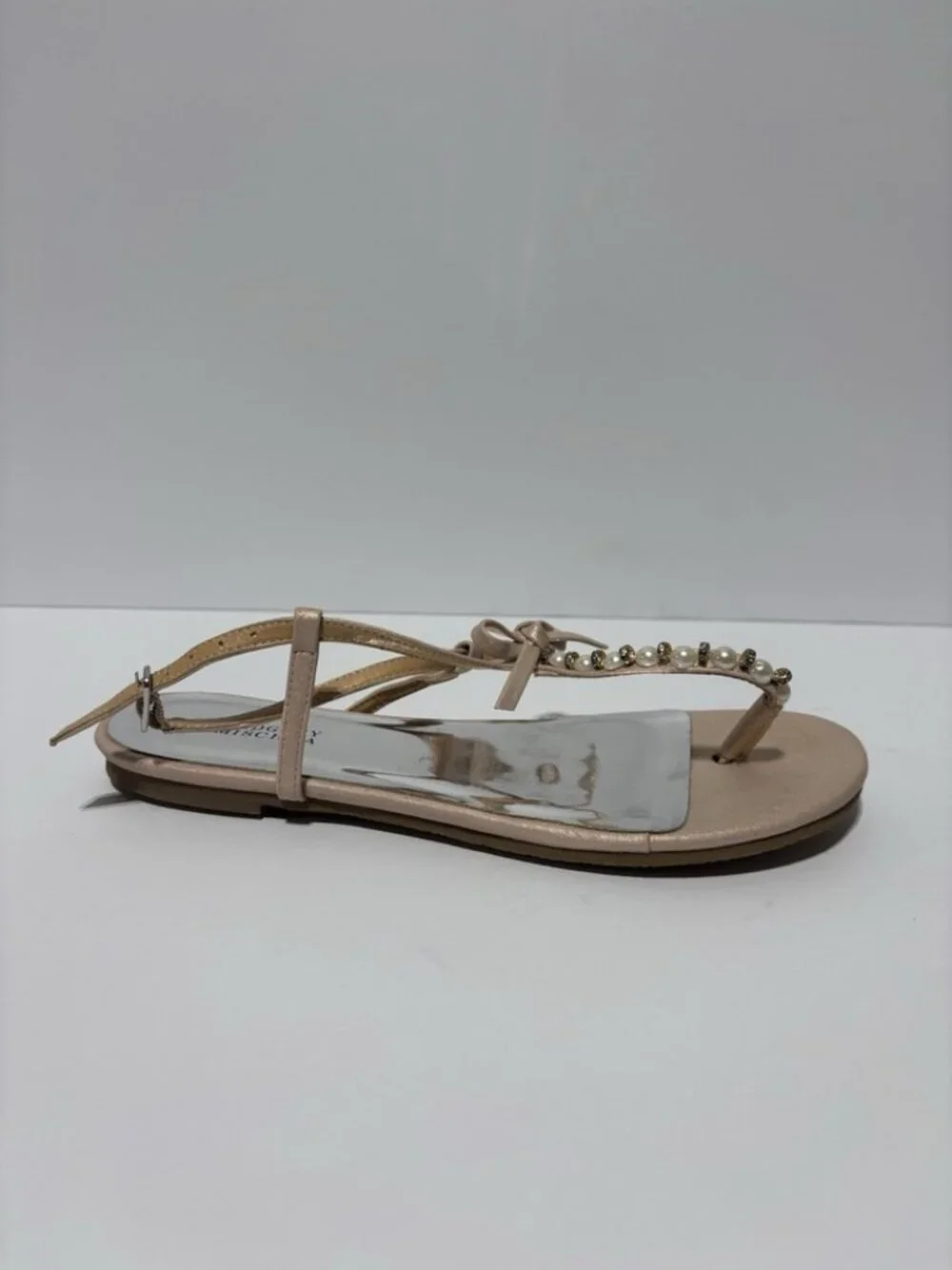 Badgley Mischka Big Kids’ Cara Emily Blush Sandals, Girls’ Size 5 M